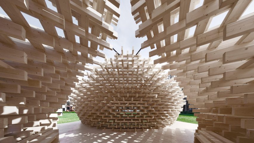 پاویون چوبی متعلق به آینده / پیتر پیچلر